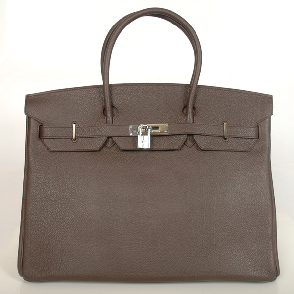 H40BJDBS Hermes Birkin in pelle togo togo 40cm in marrone scuro con